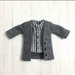 オビツ11サイズ服＊ロングカーディガン×スタンドカラーシャツ2点セット