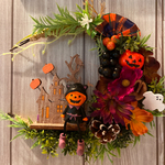 ハロウィンフラワーリース／ムーンリース