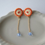 gerbera-クリスタル-　ピアス