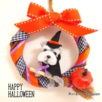 ハロウィン🎃空飛ぶわんちゃんミニリース  ミニチュアシュナウザー