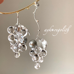 Crystal grape シルバー ピアス/イヤリング