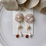 2way♡つぶつぶとミニストック風お花ピアス/イヤリング 