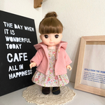 ピンクのキルトニットアウター コート＊メルちゃん ソランちゃんの服＊