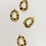 【4pcs brown】ハラコ風リングパーツ