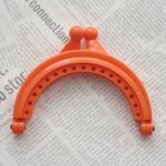 がま口 口金（プラスチック・8.0cm）縫い付けタイプ★オレンジ