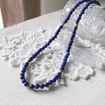 ☆天然ラピスラズリとバリビーズネックレス☆LAPIS＆Balibeads Necklace(No.430102)
