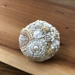 ビーズ刺繍（ブローチ/ヘアゴム）