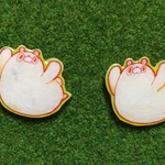 しろくまプラバンブローチ