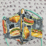 送料無料꙳★*ﾟ布マスク/大人用/プレゼントにも/花柄/かわいい/夏用/爽やか/手作りマスク/ハンドメイド/秋/ハンバーガー/食欲の秋