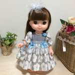 ソランちゃんメルちゃん白いお花の爽やかワンピース