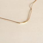 brown nylon curved necklace k18