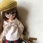 リカちゃん服＊フリルリボンブラウス・オフホワイト