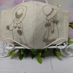 NEW     男の子と女の子の刺繍マスク   小学生用