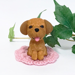 【yu様専用】チワプーちゃん　粘土細工の置物［インテリア 飾り］ 
