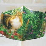 20.ふつうsizeマスク＊ネコ柄🐈️🌹＊
