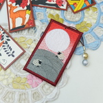 札幌ver【芒に羊に満月】花札の刺繍しおり
