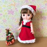 ノースリ大人っぽワンピースサンタ✳︎クリスマス　メルちゃん メルちゃん服 ソランちゃん ソランちゃん服