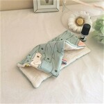 ８重ガーゼハンカチ*北欧調*ほのぼの白くま*白クマ*しろくま*シロクマ*アクアブルー*お布団ガーゼ*