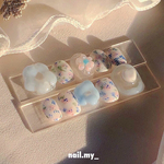 Korean Flower × Beads ネイルチップNo.6