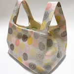 【SALE‼️】畳めるエコバッグ🛍サークル柄(グレー)