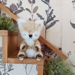 12cm 黄オオカミ(幼顔)  SakuBear テディベア 