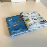 【受注製作＊送料無料】ハンドメイド ガーゼハンカチ 16×16 海の生き物 2枚セット