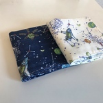 【受注製作＊送料無料】ハンドメイド ガーゼハンカチ 16×16 宇宙 スペースシャトル 2枚セット