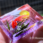 波紋の金魚～月と白い花（長方形Lサイズ）