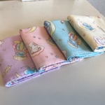 【受注製作＊送料無料】ハンドメイド ガーゼハンカチ 16×16 ぞうとうさぎ 4枚セット
