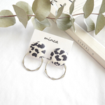𓐍ダルメシアン×シルバーフープ𓐍大ぶりピアス/イヤリング 