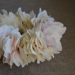 紫陽花のシュシュ　淡ピンク
