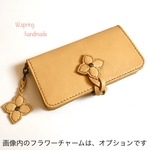 本革　手帳型スマホケース フラワー  iphone６，６ｓ、７，８、Ｘ，ＸＳ .SE2