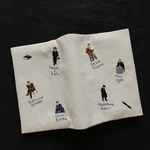 刺繍 ブックカバー 文庫 文豪