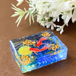 波紋の金魚～青い夜の金木犀（長方形Lサイズ）
