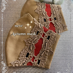 🔔再販✨new✨🍂Autumn色🍂クラシカルなレースとリボン使いが素敵✨な大人のマスク