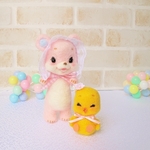 ピンクのテディちゃんとヒヨコちゃん🐥set☆pinocosmile☆レトロアニマル