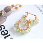 【再販】今だけ！1000円！ペリドットデザインピアス/いや・樹脂フープピアス