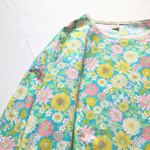 売れて特価　レトロなブラウス　ターコイズ