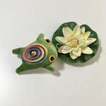 カエル　ボールチェーンマスコット　☆くるくるレインボー☆