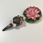 カエル　おたまじゃくしさん　ボールチェーンマスコット　☆黒☆