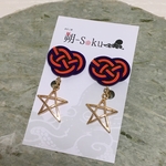 淡路結びのハロウィンイヤリングorピアス