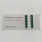 エメラルドcolourスティック樹脂ピアス