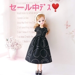 ★リカちゃん★洋服★黒 ワンピース★カチューシャ★ピアス★セット★