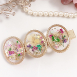 8cm♥3連オーバルリングヘアクリップ