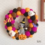 魔女っ子うさぎのハロウィンリース