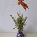 稲穂と赤トンボ  置き物