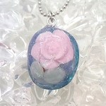 オルゴナイト・ストラップ（ピンクローズ）