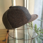 ＊tweed short brim cap＊ ショートブリムキャップ＊ツィードヘリンボーン＊サイズオーダー＊クレイジー
