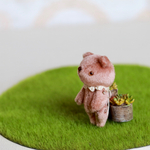 ＊kumahari＊約5cm 小さなクマさん ブラウンピンク
