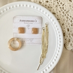 初回価格⭐︎[ベージュ]resin ring &ピアス/イヤリング